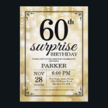 Surprise 60th Birthday Invitation Gold Glitter Kaart<br><div class="desc">Verrassend 60th Birthday Uitnodiging met de gouden Lichten van het Koord met de Gouden Achtergrond van Glitter. Gouddag. Volwassen verjaardag. Mannen of vrouwen uitgenodigd. 13e 15e 16e 18e 21e 30e 40e 50e 60e 70e 90e 100e, elke leeftijd. Voor verdere aanpassing, te klikken gelieve de knoop "van de Aanpassing het"en ons...</div>