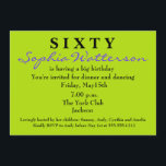 Surprise 60th Birthday Invitation Kaart<br><div class="desc">EN MEER...  Doe mee met Zazzle. Bedankt voor je bezoek aan Donna Gotlib. Neem contact met me op als je hulp nodig hebt bij een sjabloon. Ik waardeer je werk!</div>