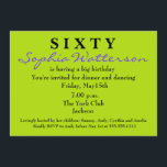 Surprise 60th Birthday Invitation Kaart<br><div class="desc">EN MEER...  Doe mee met Zazzle. Bedankt voor je bezoek aan Donna Gotlib. Neem contact met me op als je hulp nodig hebt bij een sjabloon. Ik waardeer je werk!</div>