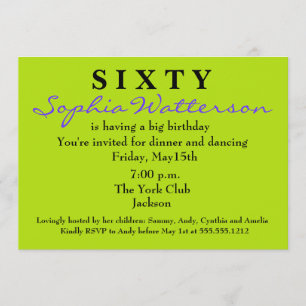 Surprise 60th Birthday Invitation Kaart