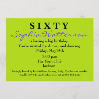 Surprise 60th Birthday Invitation Kaart