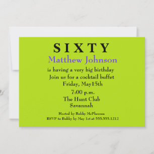 Surprise 60th Birthday Invitation Kaart