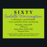 Surprise 60th Birthday Invitation Kaart<br><div class="desc">EN MEER...  Doe mee met Zazzle. Bedankt voor je bezoek aan Donna Gotlib. Neem contact met me op als je hulp nodig hebt bij een sjabloon. Ik waardeer je werk!</div>