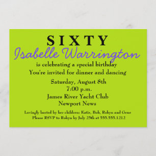 Surprise 60th Birthday Invitation Kaart