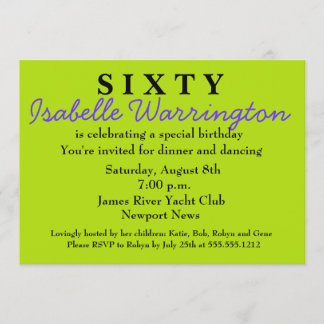 Surprise 60th Birthday Invitation Kaart