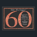 Surprise 60th Birthday Invitation Oranje Glitter Kaart<br><div class="desc">Verrassend 60ste uitnodiging op de verjaardag. Zwarte en Oranje Glitter Birthday Party nodigt uit met de achtergrond van het Chalkboard. Verrassende verjaardag. Volwassen verjaardag. Mannen of Vrouwen Bday Bash Party. Voor verdere aanpassing, te klikken gelieve de knoop "van de Aanpassing het"en ons ontwerphulpmiddel te gebruiken om deze sjabloon te wijzigen....</div>