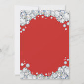Surprise 60th Birthday Invitation Silver Diamond Kaart (Achterkant)