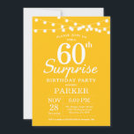 Surprise 60th Birthday Invitation Yellow Kaart<br><div class="desc">Verrassend 60th Birthday Uitnodiging met de Lichten van het Koord. Gele achtergrond. Mannen of vrouwen op zaterdag. 13e 15e 16e 18e 21e 30e 40e 50e 60e 70e 90e 100e, elke leeftijd. Voor verdere aanpassing, te klikken gelieve de knoop "van de Aanpassing het"en ons ontwerphulpmiddel te gebruiken om deze sjabloon te...</div>