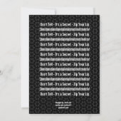 SURPRISE 60th Birthday Modern Black White Stars Kaart (Achterkant)