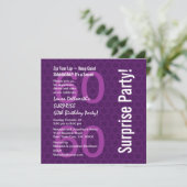 SURPRISE 60th Birthday Modern Paars Star Pattern Kaart (Staand voorkant)