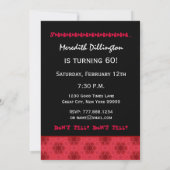 SURPRISE 60th Birthday Red and Black Stars L001 Kaart (Achterkant)