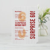 SURPRISE 60th Modern Birthday Whitewash Wood A07 Kaart (Staand voorkant)