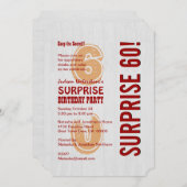 SURPRISE 60th Modern Birthday Whitewash Wood A07 Kaart (Voorkant / Achterkant)