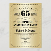 Surprise 65th Jubileum Party - Gouden Zwart