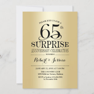 Surprise 65th Wedding Jubileum - Gold Kaart