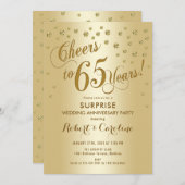 Surprise 65th Wedding Jubileum Kaart (Voorkant / Achterkant)