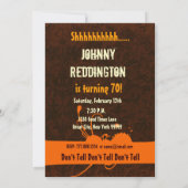 SURPRISE 70th Birthday Brown Ivory Oranje C734 Kaart (Achterkant)