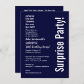 SURPRISE 70th Birthday Budget Midnight White V06 Kaart (Voorkant / Achterkant)