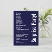 SURPRISE 70th Birthday Budget Midnight White V06 Kaart (Staand voorkant)