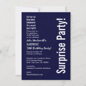 SURPRISE 70th Birthday Budget Midnight White V06 Kaart (Voorkant)