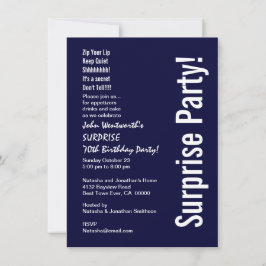 SURPRISE 70th Birthday Budget Midnight White V06 Kaart