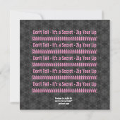 SURPRISE 70th Birthday Grey Pink Retro Pattern Kaart (Achterkant)