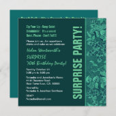 SURPRISE 70th Birthday Modern Blauwgroen Forest Gr Kaart (Voorkant / Achterkant)