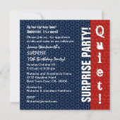 SURPRISE 75e verjaardag Modern Red Blue Star Kaart (Voorkant)