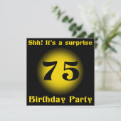 Surprise 75th Birthday nodigt uit Kaart (Staand voorkant)