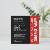 SURPRISE 80ste jaar Rode Stars W117 van de Birthda Kaart (Staand voorkant)