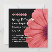 SURPRISE 80th Birthday Peach Flower Z306 Kaart (Achterkant)