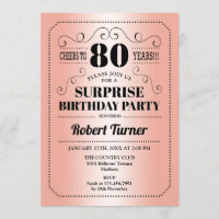 Surprise 80th Birthday - Roos Gold Zwart