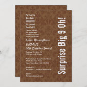 SURPRISE 90th Birthday Modern Wine and White A01 Kaart (Voorkant / Achterkant)