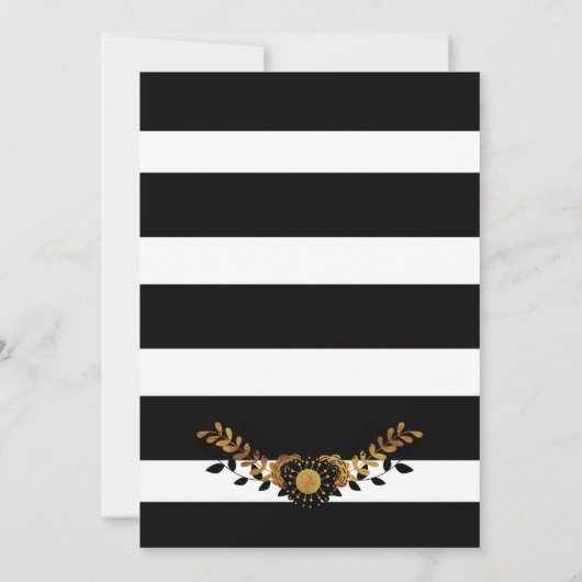 Surprise Adult Gold verjaardagsfeestje uitnodiging (Achterkant)