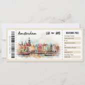 Surprise Amsterdam Boarding Pass Cadeaubon Kaart (Voorkant)