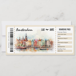 Surprise Amsterdam Boarding Pass Cadeaubon Kaart