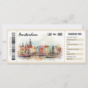 Surprise Amsterdam Boarding Pass Cadeaubon Kaart