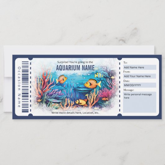 Surprise Aquarium Cadeaubon Kaart (Voorkant)