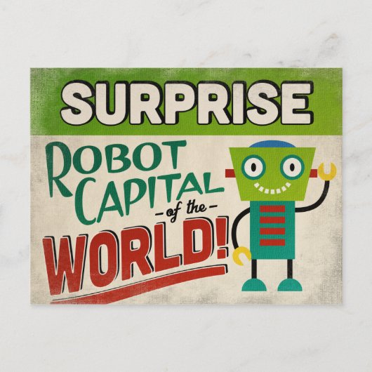 Surprise Arizona Robot - Funny  Briefkaart (Voorkant)