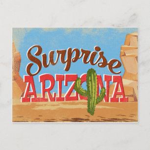 Surprise Arizona Vintage Travel Briefkaart