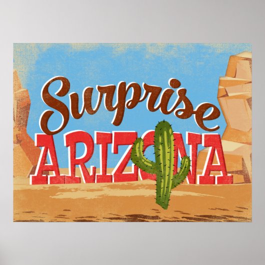 Surprise Arizona Vintage Travel Poster (Voorkant)