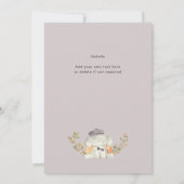 Surprise Baby shower Boy Olifant Herfst Pompoen Kaart (Achterkant)