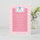 Surprise Baby shower Invitation Teddy Bear Kaart (Staand voorkant)