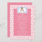 Surprise Baby shower Invitation Teddy Bear Kaart (Voorkant / Achterkant)