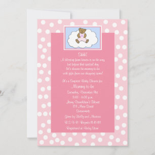 Surprise Baby shower Invitation Teddy Bear Kaart