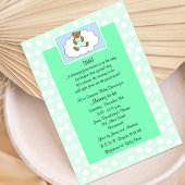 Surprise Baby shower Invitation - Teddy op groen Kaart