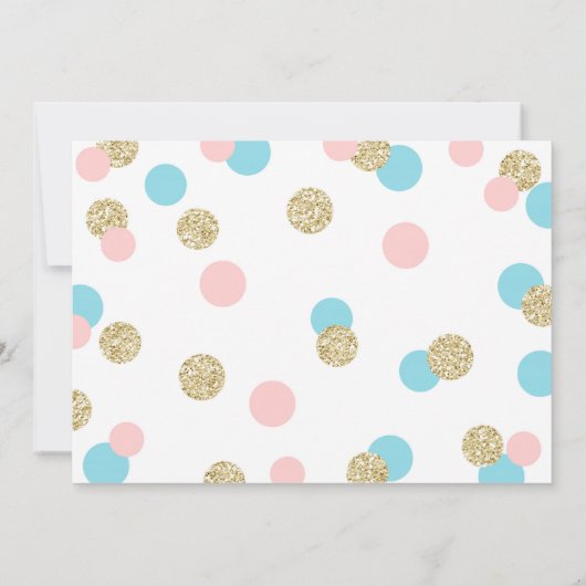 Surprise Baby Sprinkle Invitations Kaart (Achterkant)