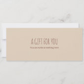 Surprise Babysitten Voucher Sjabloon Kaart (Achterkant)