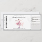 Surprise Ballet Ticket Gift Sjabloon Kaart (Voorkant)