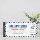 Surprise Basketball Game Stadium Gift Ticket (Staand voorkant)